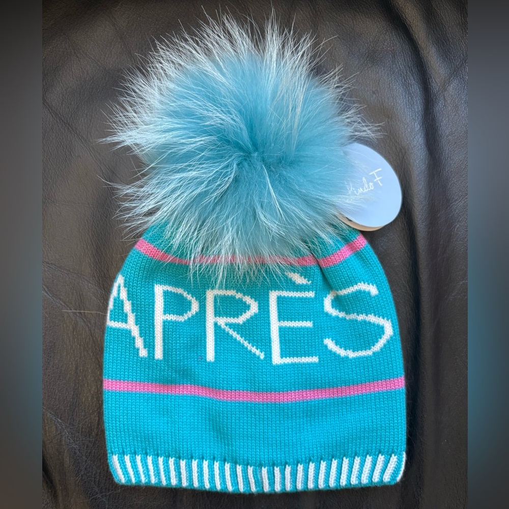 Stylish Turquoise Beanie with luxe Turquoise pom!